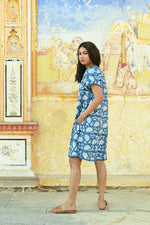 Load image into Gallery viewer, Azure And Indigo - Fleur Dress - Navy Sea
