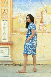 Azure And Indigo - Fleur Dress - Navy Sea