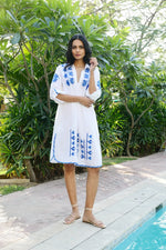 Load image into Gallery viewer, Azure And Indigo - Paros Shirt Dress - Blue
