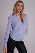 Load image into Gallery viewer, Bella Dahl - Smocked Cuff Button Down Shirt - Icy Peri
