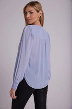 Load image into Gallery viewer, Bella Dahl - Smocked Cuff Button Down Shirt - Icy Peri
