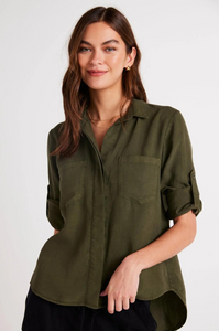 Bella Dahl - Split Back Button Down Shirt - Italian Herb