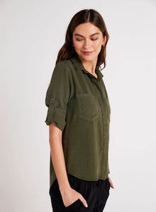 Bella Dahl - Split Back Button Down Shirt - Italian Herb