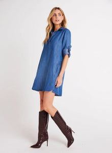 Bella Dahl - Long Sleeve Shirt Dress - Moonlit Haze Wash