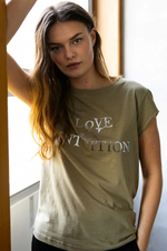 Load image into Gallery viewer, Coster Copenhagen - Heart Alfi T Shirt - Dusty Olive
