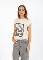 Load image into Gallery viewer, Coster Copenhagen - Heart Art T Shirt Cap Sleeve Love Is Art - Cream
