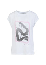 Load image into Gallery viewer, Coster Copenhagen - Heart Art T Shirt Cap Sleeve Love Is Art - White
