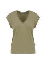 Load image into Gallery viewer, Coster Copenhagen - Heart Basic V Neck T Shirt - Dusty Olive
