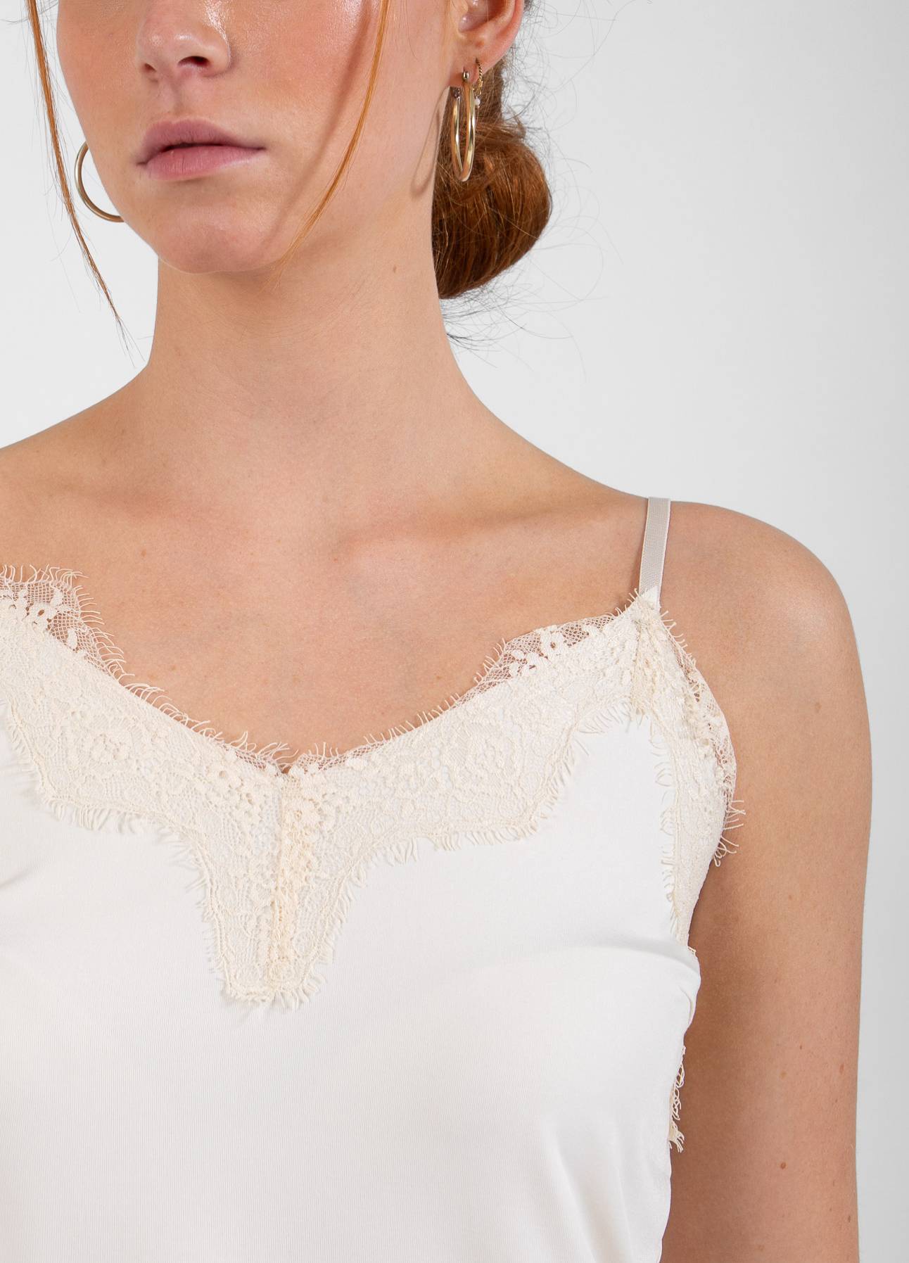 Coster Copenhagen - Heart Rosie Lace Top - Cream