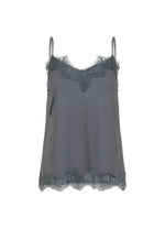 Load image into Gallery viewer, Coster Copenhagen - Heart Rosie Lace Top - Dark Stone Grey
