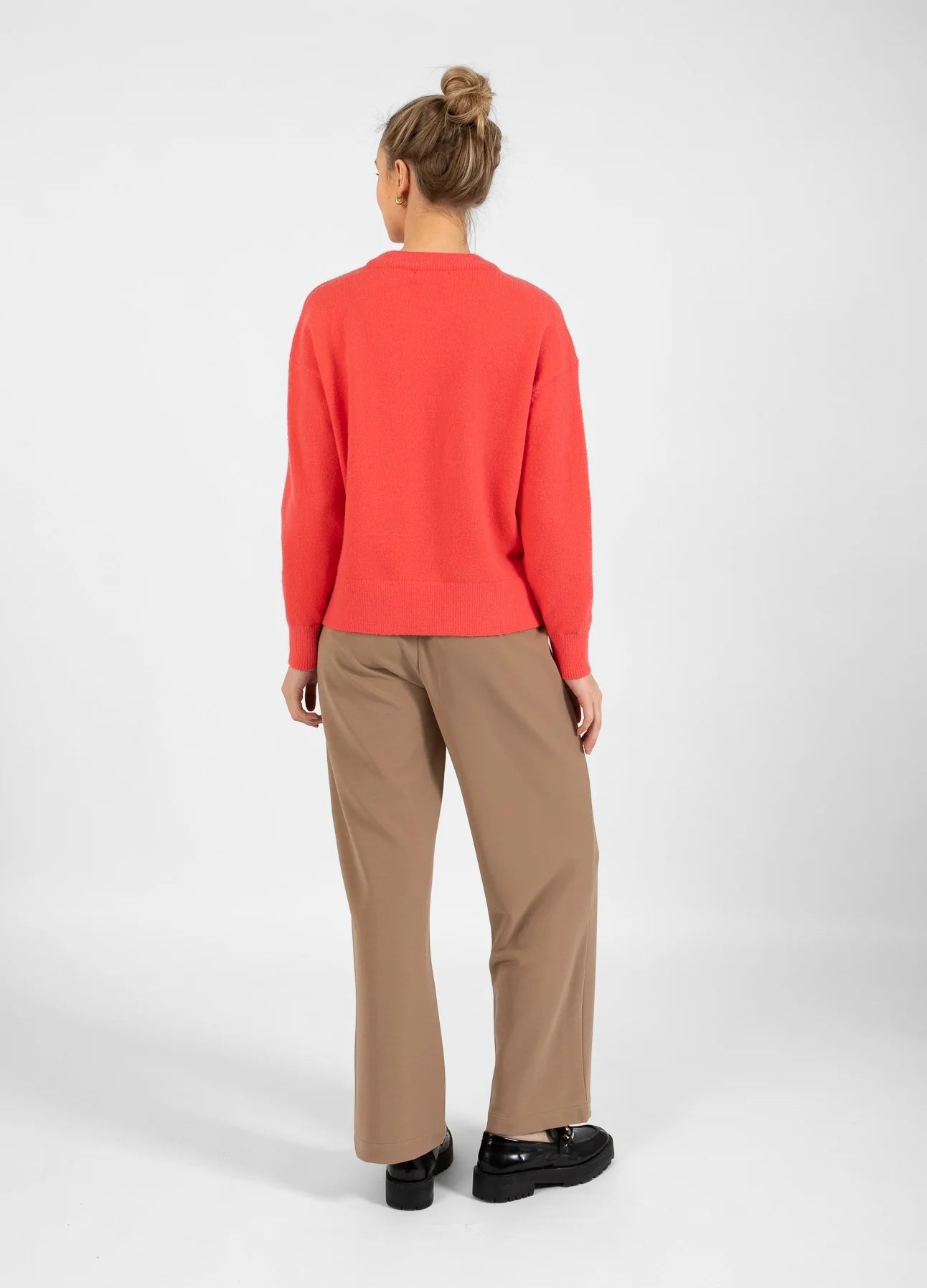 Coster Copenhagen - Sweater With Round Neck - Hot Coral