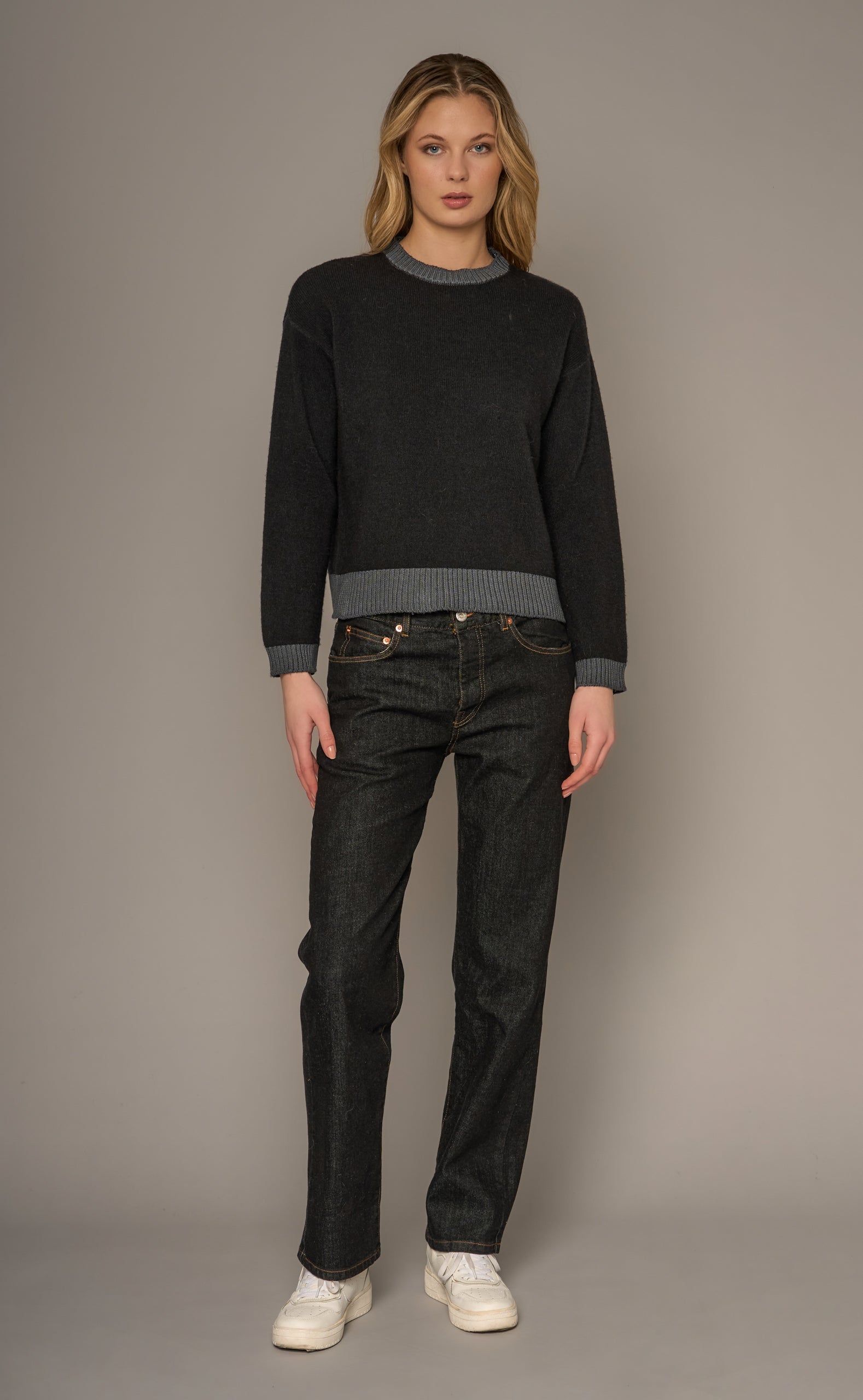 Crossley - DG1S Wool Silk Cashmere Knit - Black