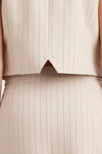 Load image into Gallery viewer, Gestuz - Joelle Pinstripe Waistcoat - Sand Pinstripe
