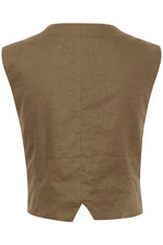 Load image into Gallery viewer, Gestuz - Liza Linen Waistcoat - Stone Grey
