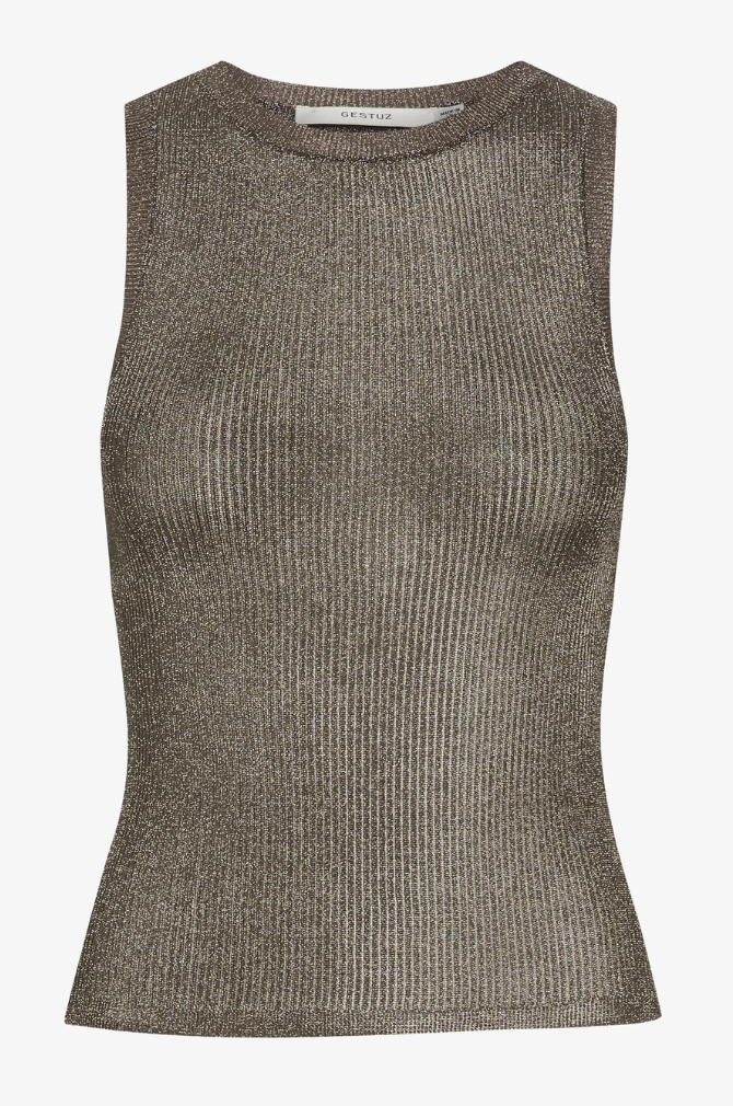 Gestuz - SilviGZ Top - Warm Grey Metallic