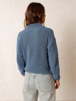 Load image into Gallery viewer, Indi And Cold - Classic Buttoned Collar Cardigan - Sky Blue
