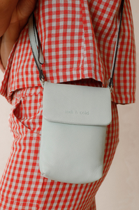 Indi And Cold - Compact Leather Bag - Aquamarine