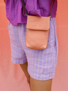 Indi And Cold - Compact Leather Bag - Pomelo