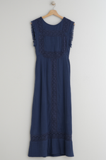 Load image into Gallery viewer, Indi And Cold - Double Gauze Open Back Dress - Indigo
