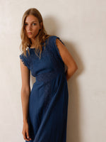 Load image into Gallery viewer, Indi And Cold - Double Gauze Open Back Dress - Indigo
