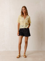 Load image into Gallery viewer, Indi And Cold - Embroidered Detail Shirt - Pistachio
