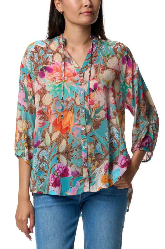 Johnny Was - Cathryn Blouse - Nurto Meadows Print