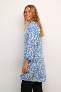 Kaffe - KJetta Tunic - Blue/White Graphic Animal