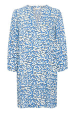 Load image into Gallery viewer, Kaffe - KJetta Tunic - Blue/White Graphic Animal
