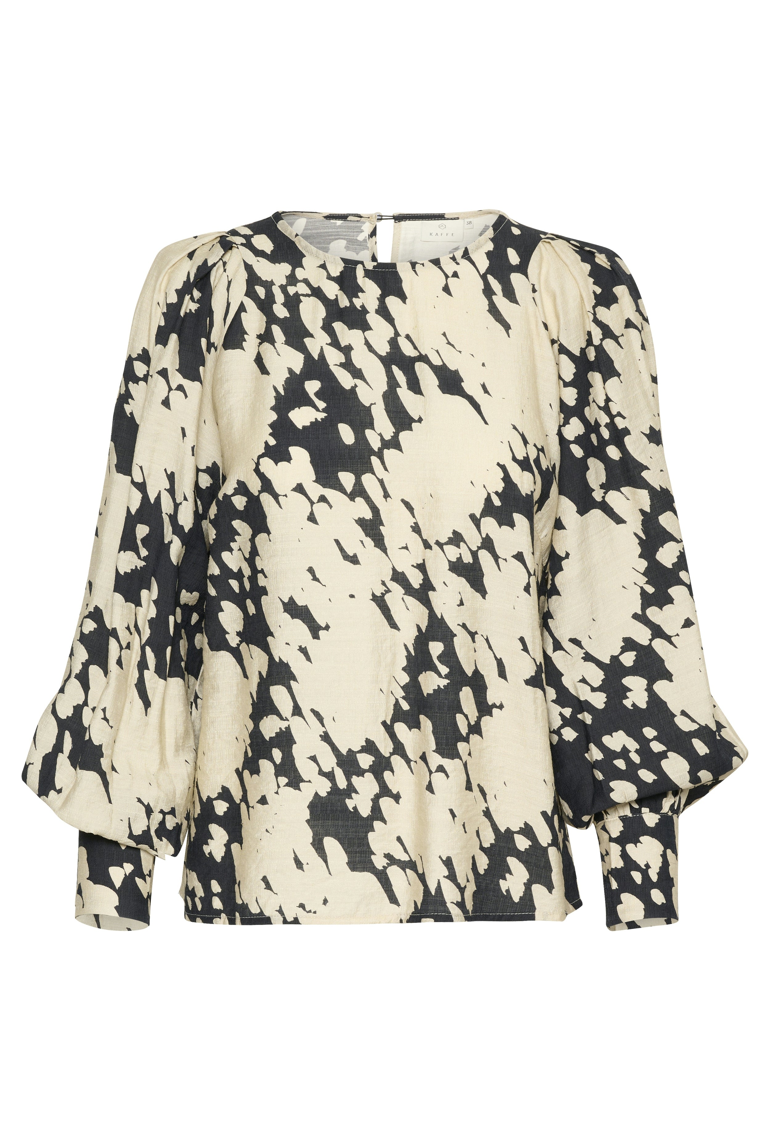 Kaffe - KAlouise Blouse - Black Sand Graphic Cloud