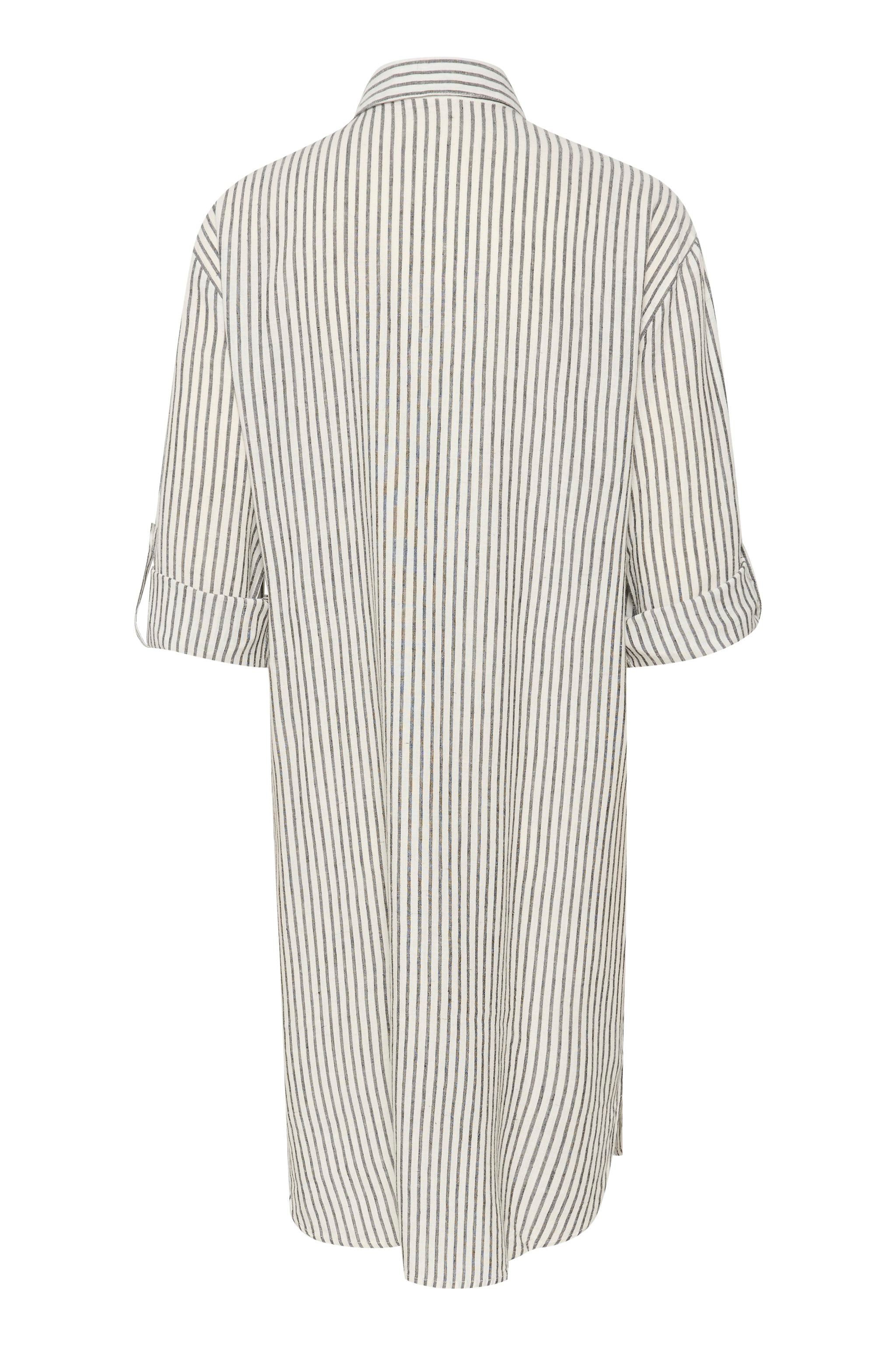 Kaffe - KAmilia Shirt Dress - Chalk/Black Stripe