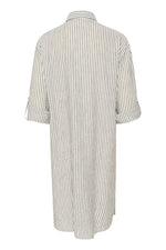 Load image into Gallery viewer, Kaffe - KAmilia Shirt Dress - Chalk/Black Stripe
