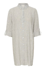 Load image into Gallery viewer, Kaffe - KAmilia Shirt Dress - Chalk/Black Stripe
