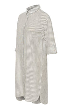 Load image into Gallery viewer, Kaffe - KAmilia Shirt Dress - Chalk/Black Stripe
