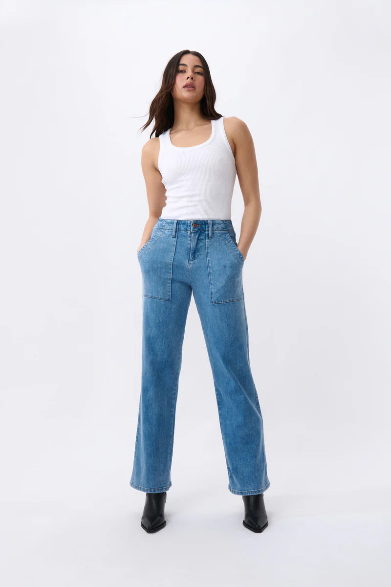 Kireina - Celeste Pant Long - 70s Blue