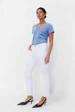 Load image into Gallery viewer, Kireina - Veronica V Neck Tee - Denim Blue Marl
