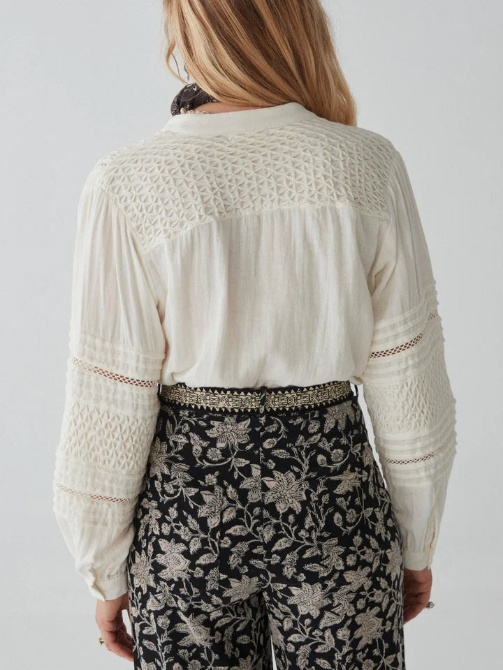 Maison Hotel - Angela Blouse - Meringe Garden Cream