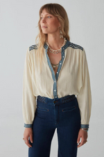 Load image into Gallery viewer, Maison Hotel - Beth Blouse - Wandering Star Sapphire
