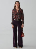 Load image into Gallery viewer, Maison Hotel - Kahlo Blouse - Jawaian Sunset Cobalto
