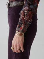 Load image into Gallery viewer, Maison Hotel - Kahlo Blouse - Jawaian Sunset Cobalto
