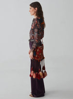 Load image into Gallery viewer, Maison Hotel - Kahlo Blouse - Jawaian Sunset Cobalto
