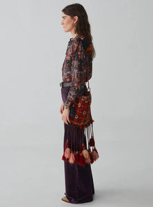 Maison Hotel - Kahlo Blouse - Jawaian Sunset Cobalto