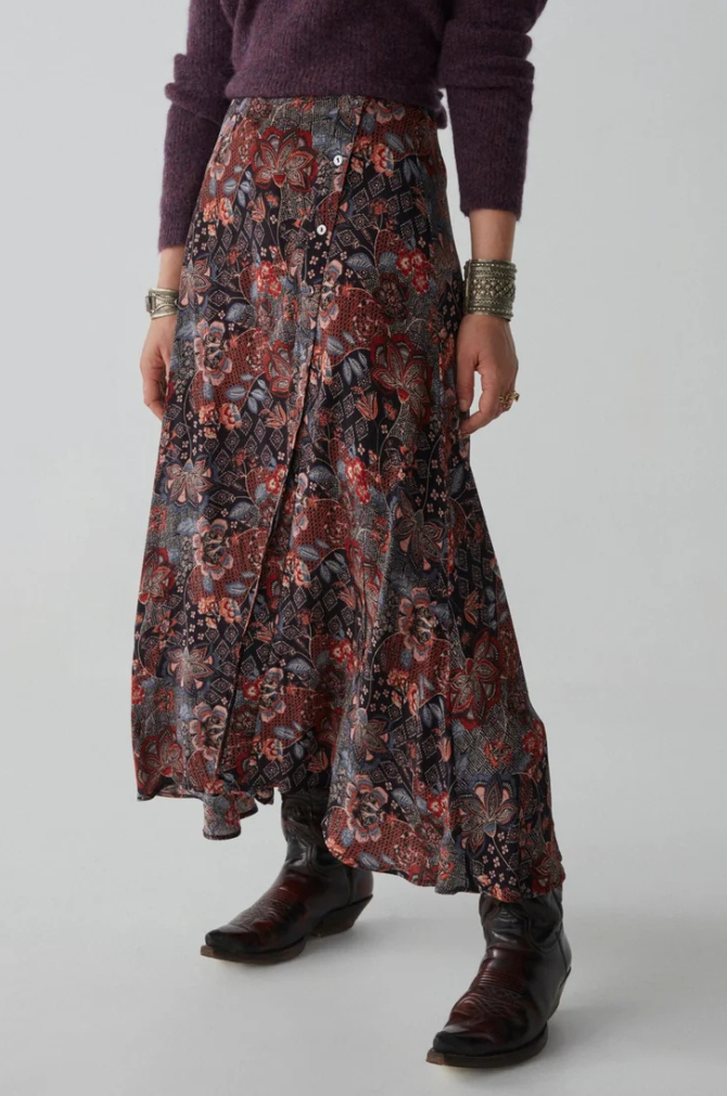 Maison Hotel - Lulu Skirt - Jawaian Sunset Cobalto