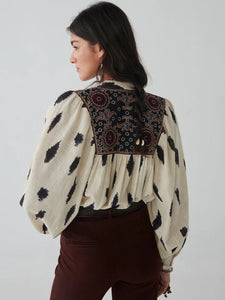 Maison Hotel - Macarena Blouse - Dust In the Wind Ivory