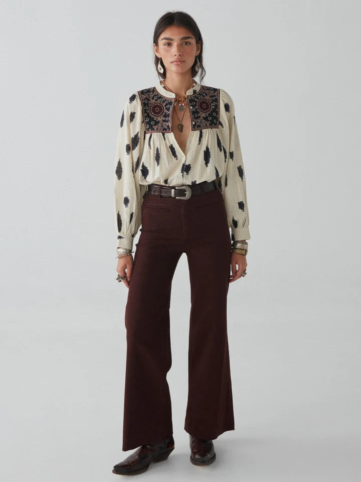 Maison Hotel - Macarena Blouse - Dust In the Wind Ivory