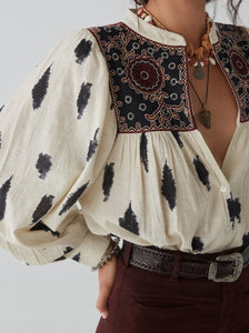 Maison Hotel - Macarena Blouse - Dust In the Wind Ivory