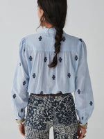 Load image into Gallery viewer, Maison Hotel - Marianne Blouse - Spades Light Oxford
