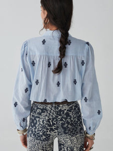 Maison Hotel - Marianne Blouse - Spades Light Oxford