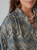 Load image into Gallery viewer, Maison Hotel - Phoenix Blouse - Spiral Blues Lapis Lazuli
