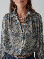 Load image into Gallery viewer, Maison Hotel - Phoenix Blouse - Spiral Blues Lapis Lazuli
