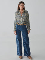 Load image into Gallery viewer, Maison Hotel - Phoenix Blouse - Spiral Blues Lapis Lazuli
